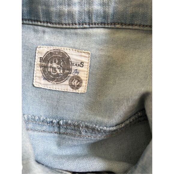 Vintage 90s Papaya Womens Cropped Button Denim Jacket Size M - Picture 9 of 10